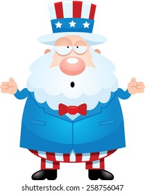 A cartoon illustration of Uncle Sam looking confused.