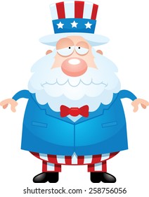 A cartoon illustration of Uncle Sam looking sad.