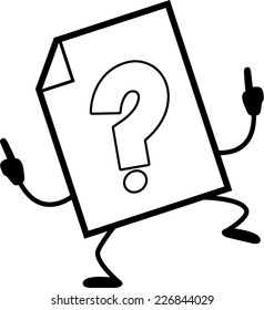 A cartoon illustration of an unknown file dancing.