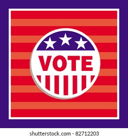 cartoon illustration of a voting card