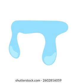 cartoon illustration waterdrop  or water splash