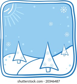 Cartoon illustration - winter