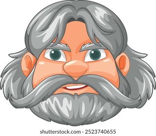 Cartoon illustration of a wise warrior