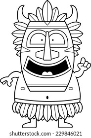 A cartoon illustration of a witch doctor with an idea.