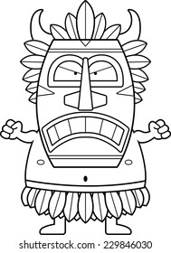 A cartoon illustration of a witch doctor looking angry.