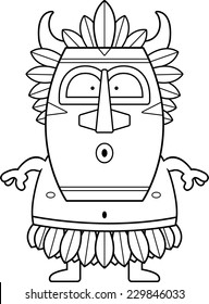 A cartoon illustration of a witch doctor looking surprised.