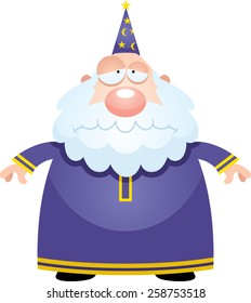 A cartoon illustration of a wizard looking sad.