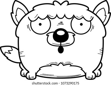 A cartoon illustration of a wolf looking surprised.