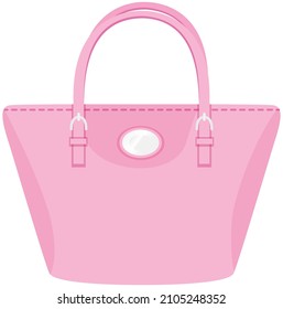 Cartoon illustration of women bag vector icon isolated on white background, stylish handbag. Ladies handbag in flat style. Elegant ladies bright leather bag, female fashion accessories object