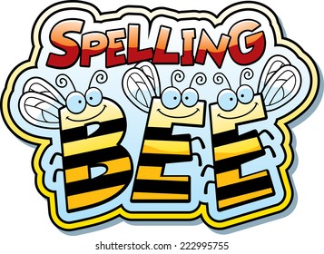 A cartoon illustration of the word buzz with a bee theme.