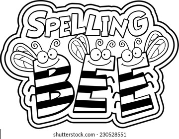 A cartoon illustration of the word buzz with a bee theme.