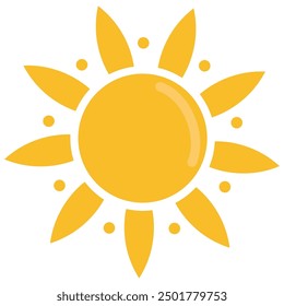 Cartoon illustration of yellow icon on white background.