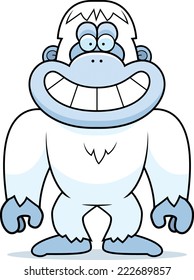 A cartoon illustration of a yeti grinning.