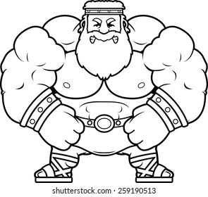 A cartoon illustration of Zeus looking angry.
