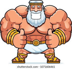 A cartoon illustration of Zeus with thumbs up.