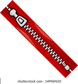 Cartoon Illustration Of Zipper Clip Art