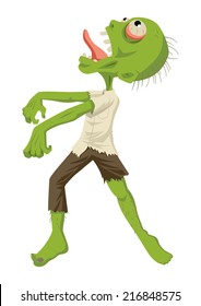 Cartoon illustration of a zombie