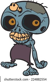 Cartoon illustration of  zombie