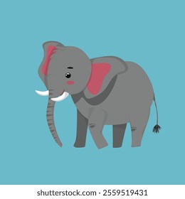 Cartoon Illustrations of cute little elephant Adorable Animals