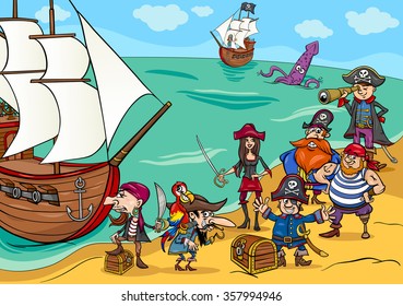Cartoon Illustrations Fantasy Pirate