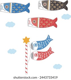 Cartoon illustrations of various carp streamers