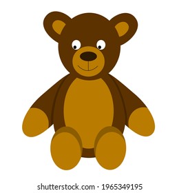 cartoon image of a bear. toy bear.vector isolated on a white background