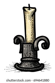 Cartoon image of Candle. Memorial symbol. An artistic freehand picture.