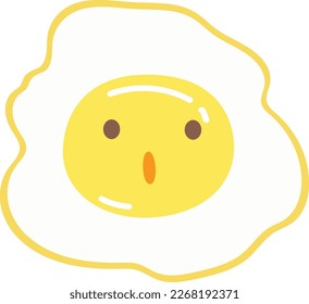 The cartoon image of the chicken eggs looks very cute.