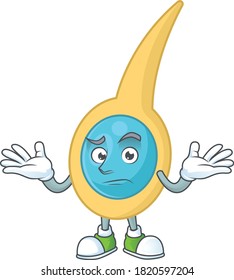 A cartoon image of clostridium tetani in smirking face. Vector illustration