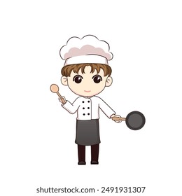 cartoon image of a cute male chef