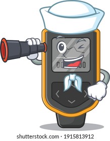 A cartoon image design of dive computer Sailor with binocular