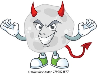 Una caricatura de fibrobacteres como un personaje del diablo. Ilustración del vector