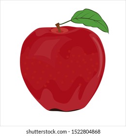 cartoon image of a fresh apple. Fresh apple vector