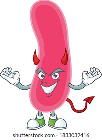 A cartoon image of fusobacteria as a devil character. Vector illustration