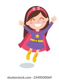 cartoon image of a girl hero