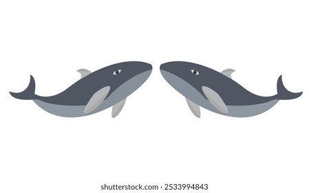 cartoon image of a grey whale. grey whale icon