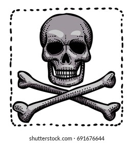 Cartoon image of Hazard warning attention sign. An artistic picture.