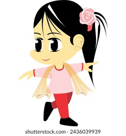 cartoon image of a mute girl