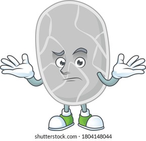 A cartoon image of nitrospirae in smirking face. Vector illustration