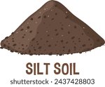 Cartoon image of a pile of silt soil.