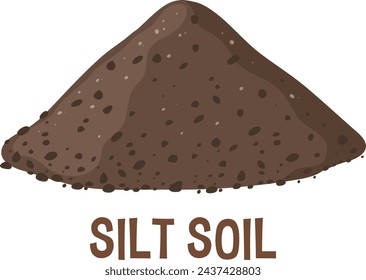 Cartoon image of a pile of silt soil.