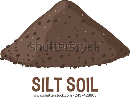 Cartoon image of a pile of silt soil.