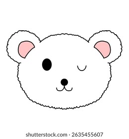 Cartoon image of a white bear