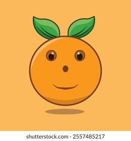 Cartoon images of fresh oranges in vector format can be made into stickers or images on the cover