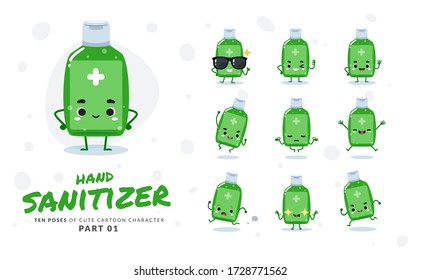 cartoon images of Green Soap. First set. Vector Illustration