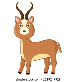 Cartoon impala. Cute vector antilope