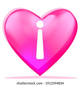 Cartoon Info Button Game GUI 3D Love