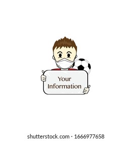 cartoon information worker mask protection graphic