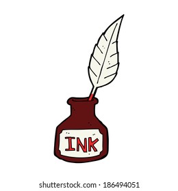 cartoon ink bottle