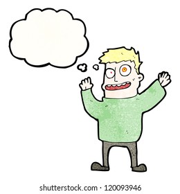 cartoon insane man